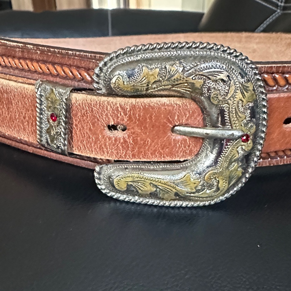 Vintage Alpaca Genuine Leather Belt